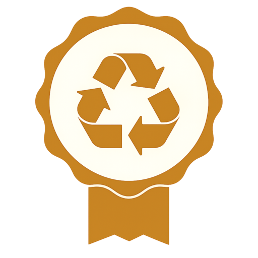 lescreasdepipine embleme de recyclage dore brun
